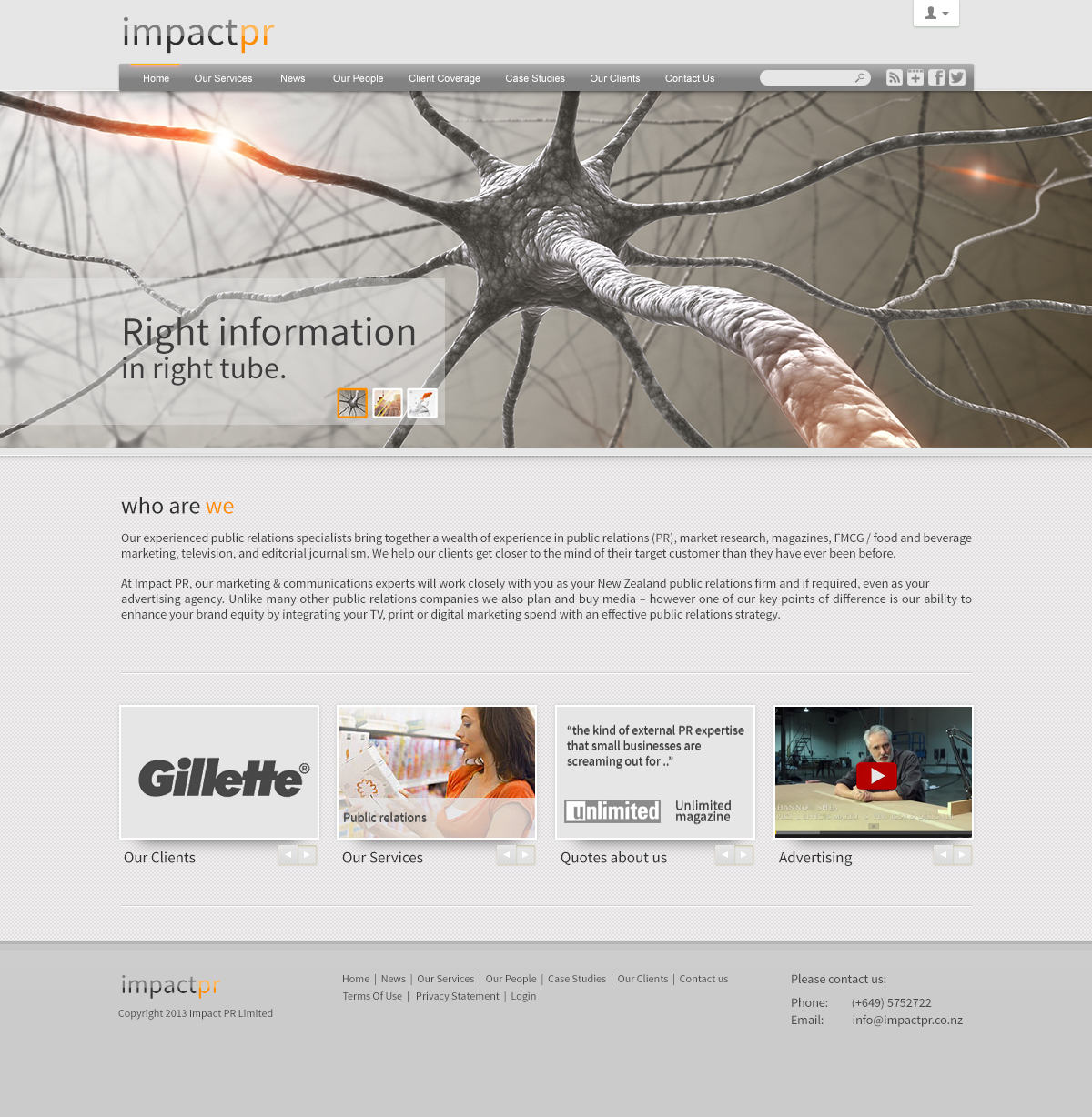 Wordpress Design by Maki for Impact PR | Design #1602332