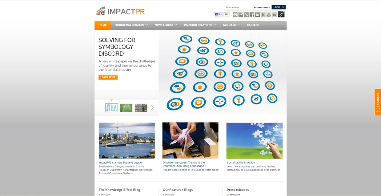 Wordpress Design by HolladayDesign for Impact PR | Design #1605068