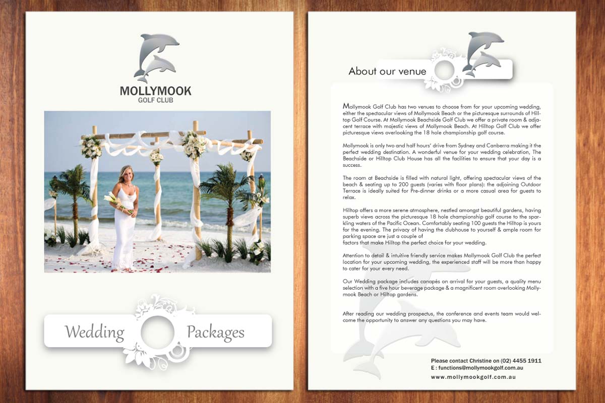 Brochure Design by Sbss for Mollymook Golf Club | Design #1574476