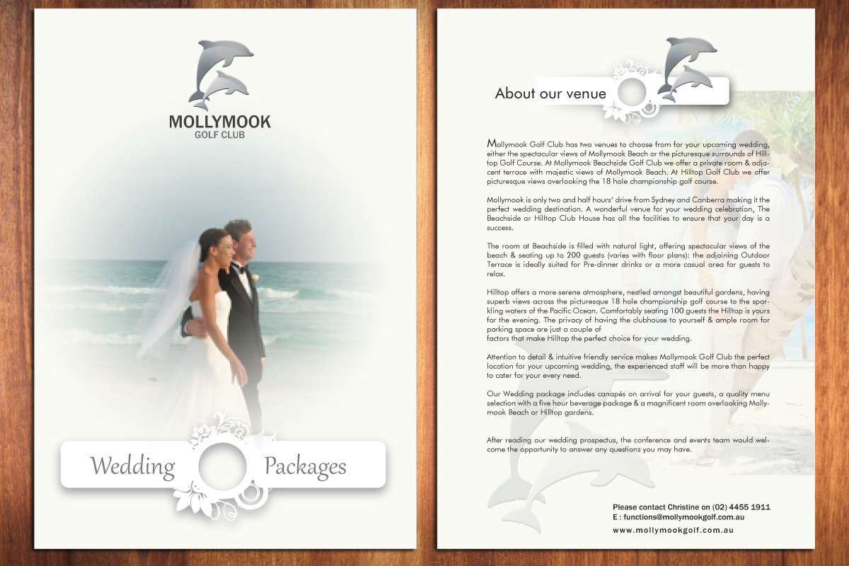 Brochure Design by Sbss for Mollymook Golf Club | Design #1574507