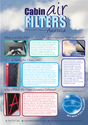Design de Brochure par MagaBo pour cabinairfiltersaustralia | Design : #5768543
