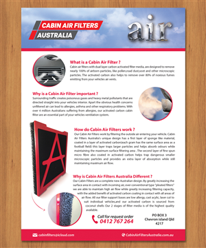Design de Brochure par sun_design pour cabinairfiltersaustralia | Design #5843828