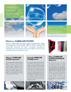 Design de Brochure par One creative works pour cabinairfiltersaustralia | Design #5824979