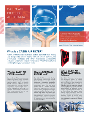Design de Brochure par One creative works pour cabinairfiltersaustralia | Design : #5824982