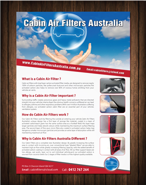 Design de Brochure par meet007 pour cabinairfiltersaustralia | Design : #5753070