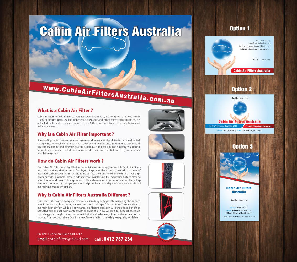 Design de Brochure par meet007 pour cabinairfiltersaustralia | Design #5768031