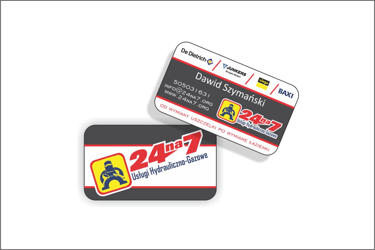 Business Card Design by alexandru gutu for 24na7 Uslugi Hydrauliczno-Gazowe | Design #5743100