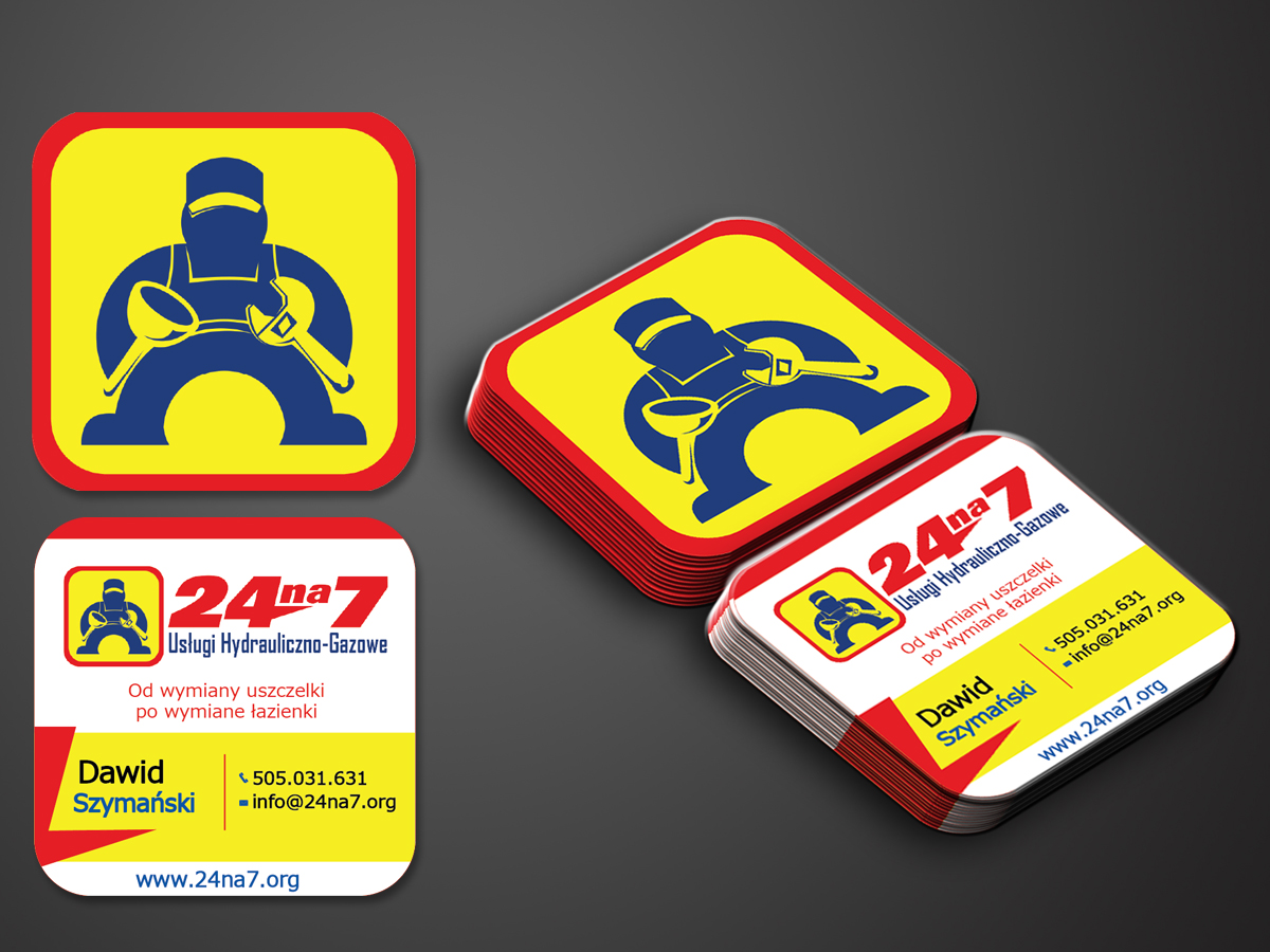 Business Card Design by Michelle Hernandez for 24na7 Uslugi Hydrauliczno-Gazowe | Design #5806659