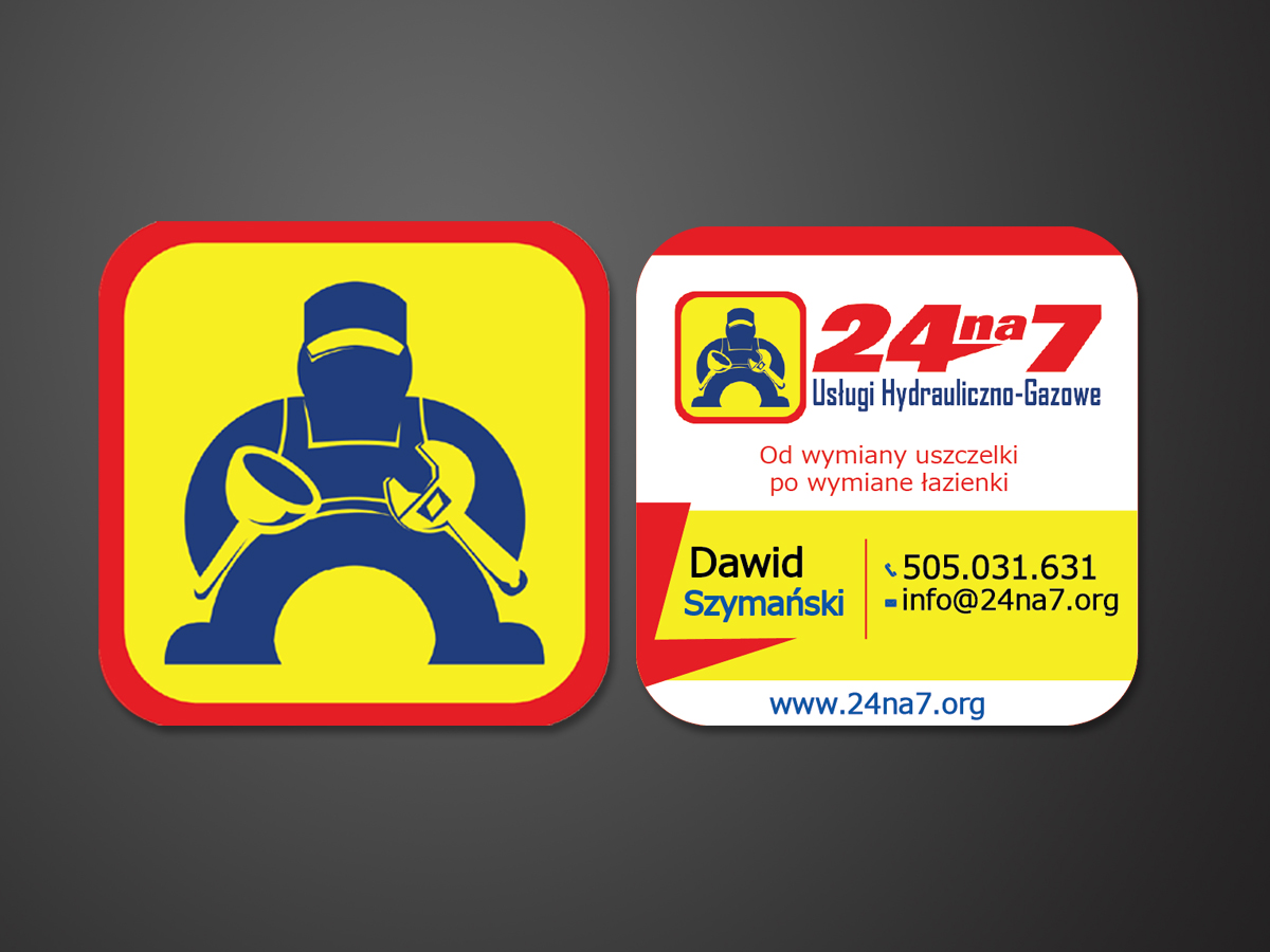Design de Carte de Visite par Michelle Hernandez pour 24na7 Uslugi Hydrauliczno-Gazowe | Design #5808183