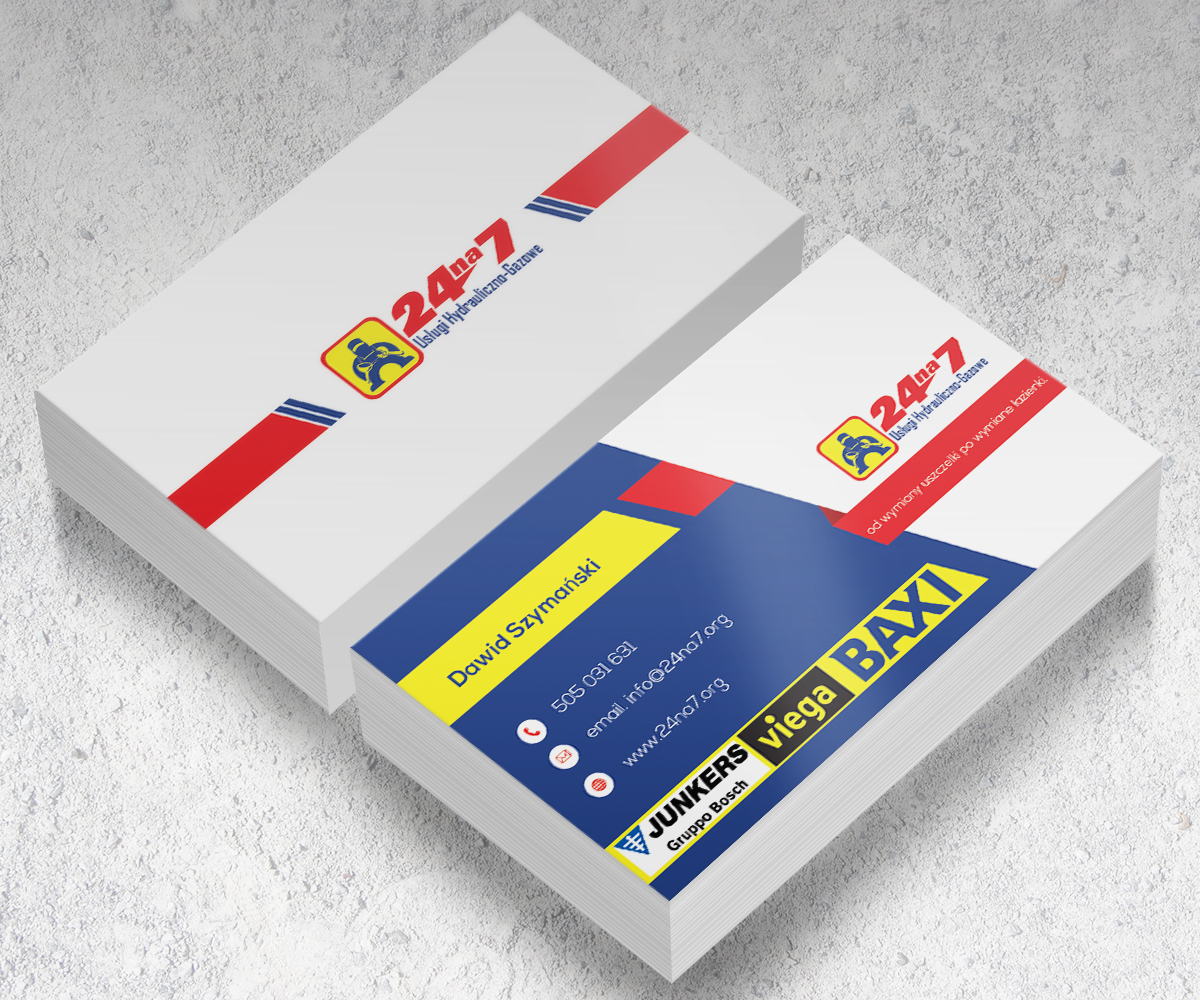 Diseño de Tarjeta de Presentación por LaChoy g para 24na7 Uslugi Hydrauliczno-Gazowe | Diseño #5800768