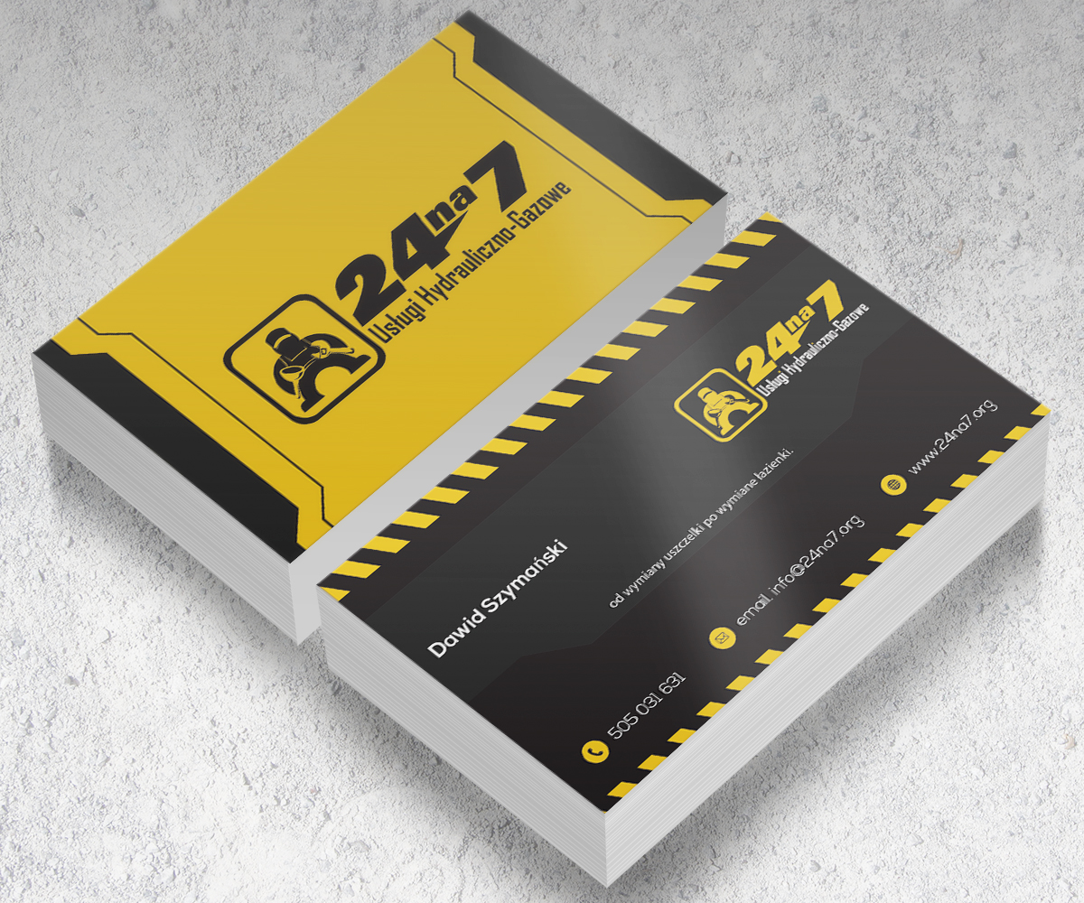 Business Card Design by LaChoy g for 24na7 Uslugi Hydrauliczno-Gazowe | Design #5800792