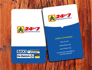 Visitenkarten-Design von snowymasterdesigns für 24na7 Uslugi Hydrauliczno-Gazowe | Design: #5797203