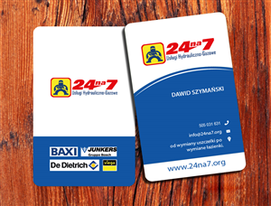 Visitenkarten-Design von snowymasterdesigns für 24na7 Uslugi Hydrauliczno-Gazowe | Design: #5797209