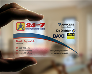 Diseño de Tarjeta de Presentación por AFHUN para 24na7 Uslugi Hydrauliczno-Gazowe | Diseño: #5757330