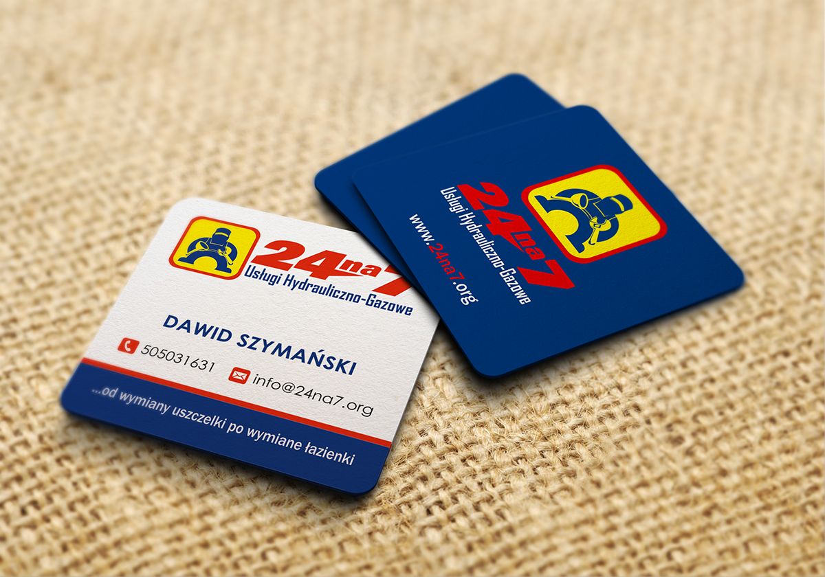 Business Card Design by logodentity for 24na7 Uslugi Hydrauliczno-Gazowe | Design #5811319