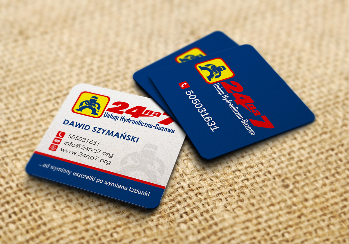 Business Card Design by logodentity for 24na7 Uslugi Hydrauliczno-Gazowe | Design #5811930