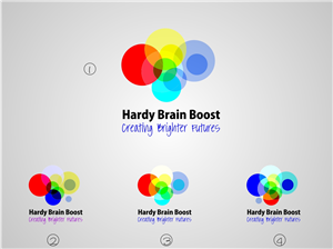 'Hardy Brain Boost' as the name. Tagline is 'Creating Brighter Futures' | Logo Design by Ivansan