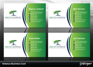 Sundeck construction company in need of creative business cards | Visitenkarten-Design von gekgrfx