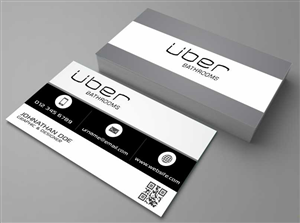Business Card Design by AwsomeD for Uber Bathrooms | Design: #5767456