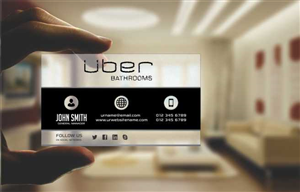 Business Card Design by AwsomeD for Uber Bathrooms | Design: #5767462
