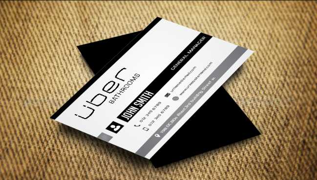 Business Card Design by AwsomeD for Uber Bathrooms | Design #5767466