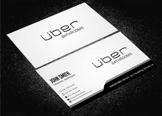 Business Card Design by AwsomeD for Uber Bathrooms | Design #5767467