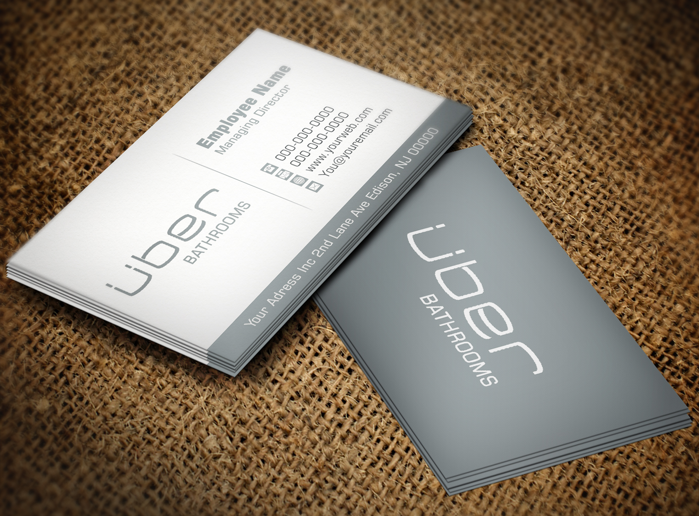 Business Card Design by Lanka Ama for Uber Bathrooms | Design #5745501