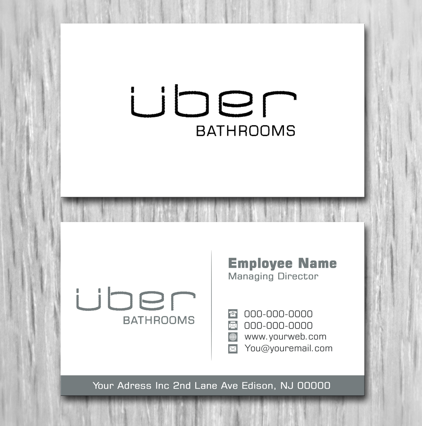 Business Card Design by Lanka Ama for Uber Bathrooms | Design #5745505