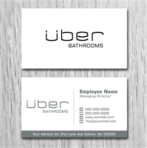 Business Card Design by Lanka Ama for Uber Bathrooms | Design: #5745505