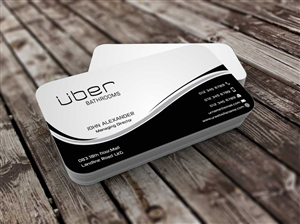 Business Card Design by szabist for Uber Bathrooms | Design: #5766441