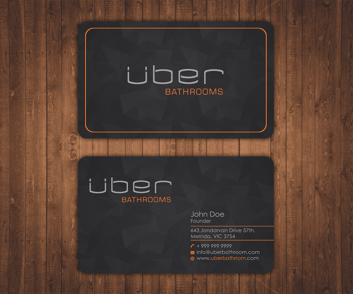 Business Card Design by Stylez Designz for Uber Bathrooms | Design #5813496