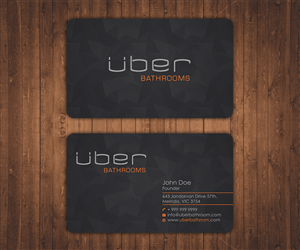 Business Card Design by Stylez Designz for Uber Bathrooms | Design: #5813507