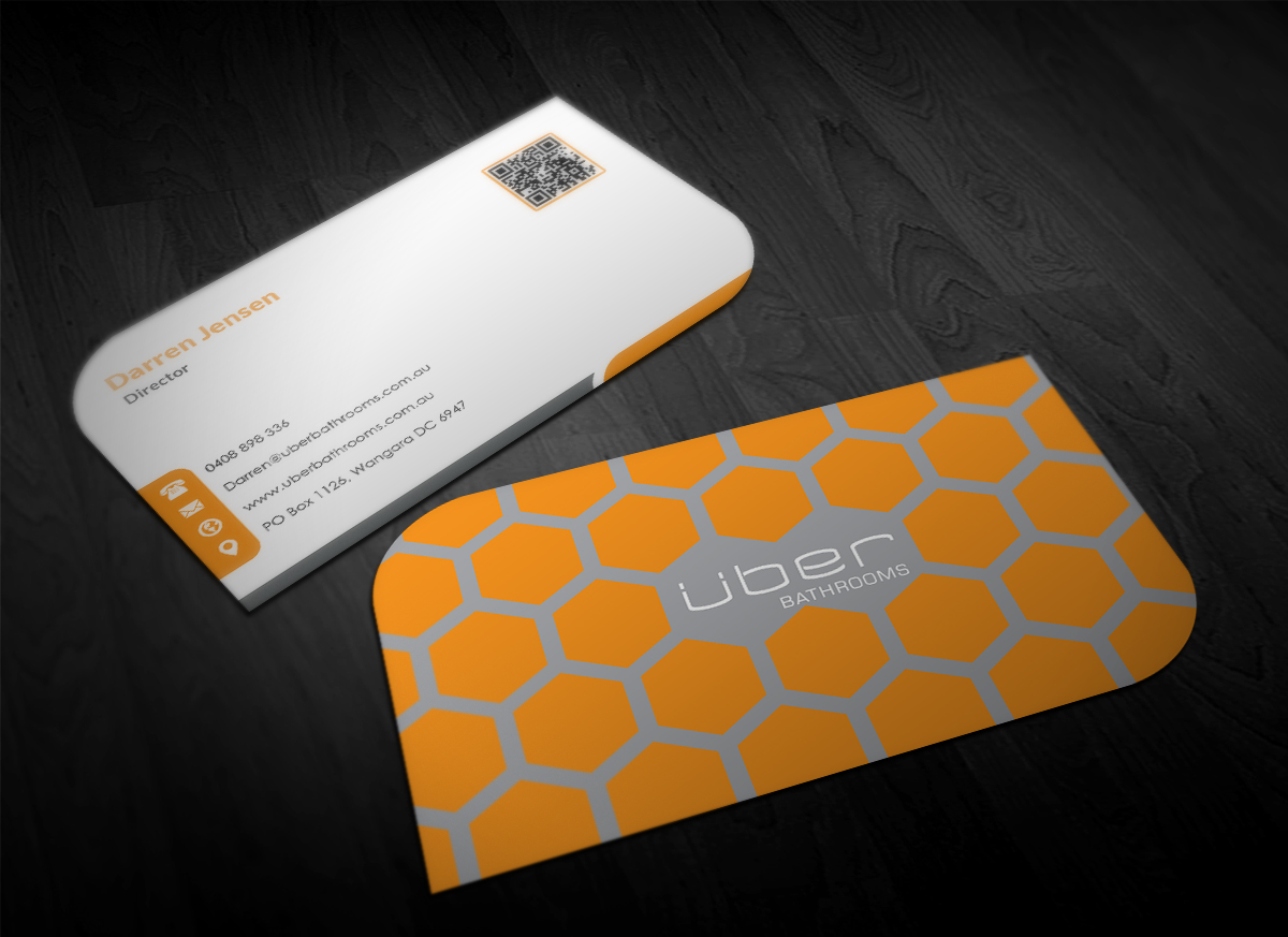 Business Card Design by Designing Birds for Uber Bathrooms | Design #5854996