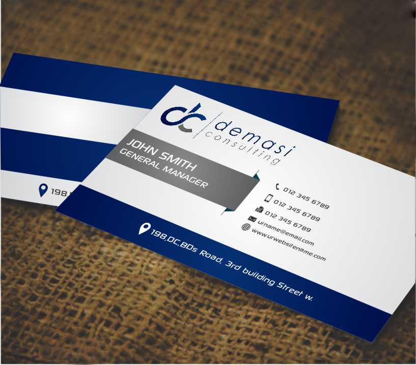 Diseño de Tarjeta de Presentación por AwsomeD para Demasi Consulting | Diseño #5767368