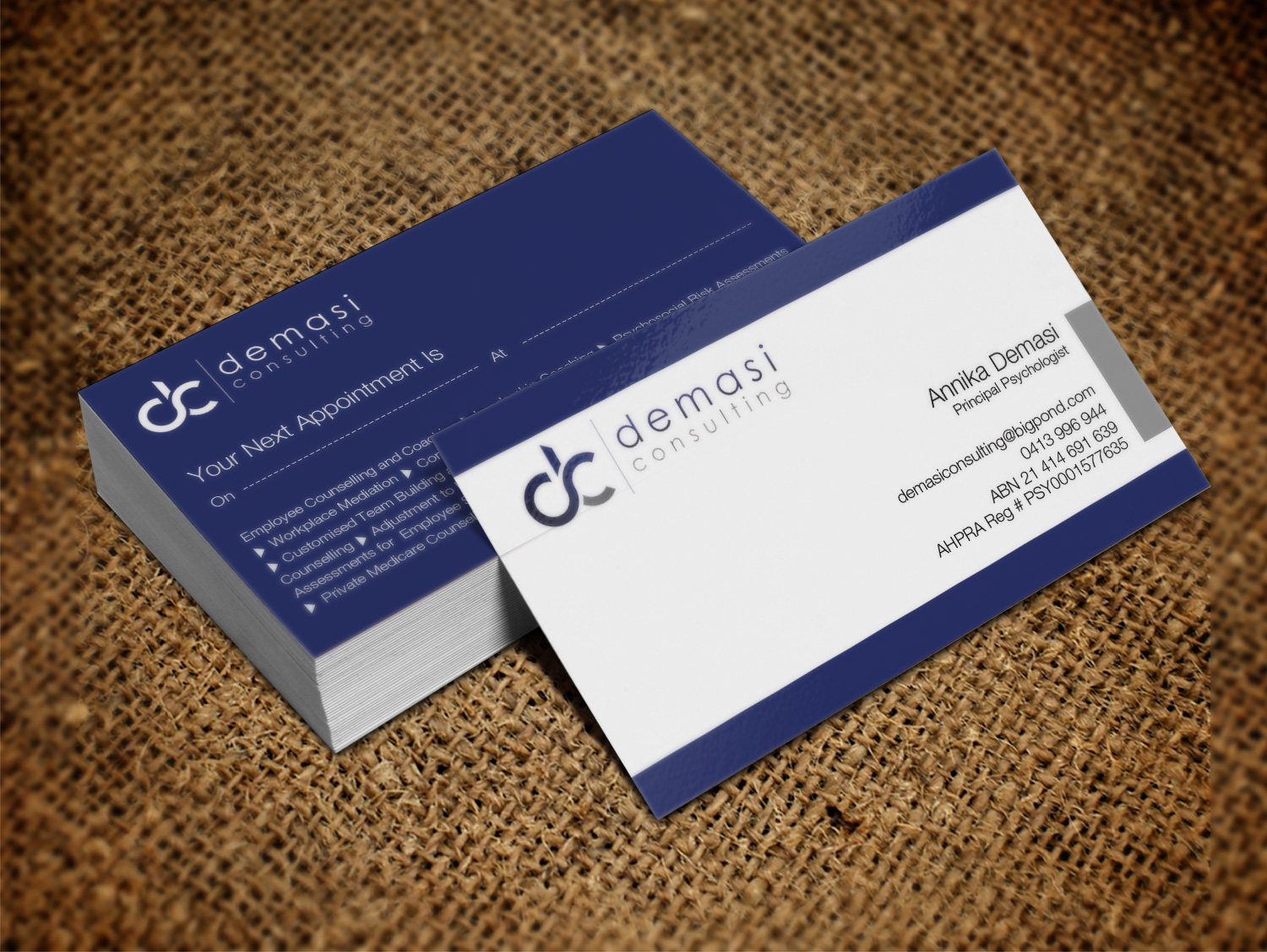 Diseño de Tarjeta de Presentación por Lanka Ama para Demasi Consulting | Diseño #5751634