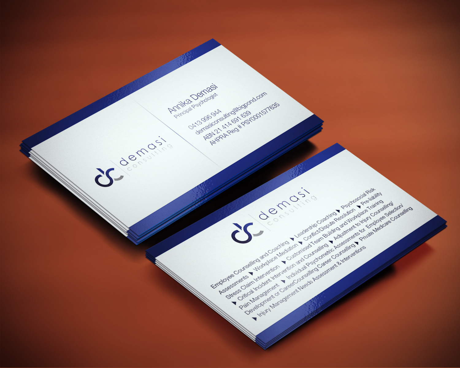 Business Card Design by Lanka Ama for Demasi Consulting | Design #5751643