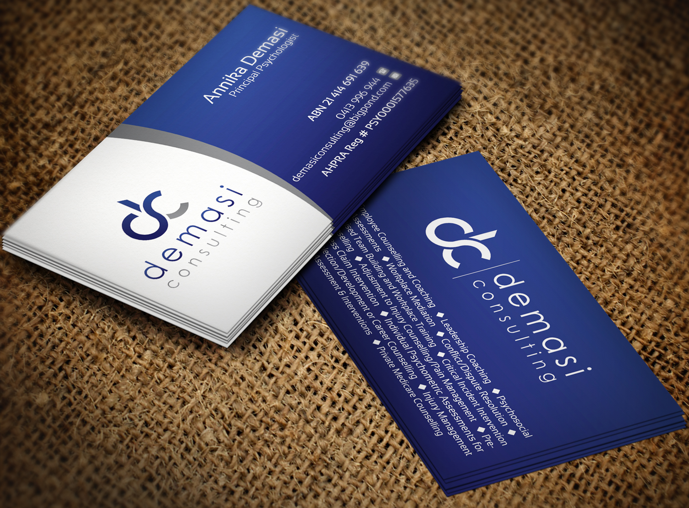 Diseño de Tarjeta de Presentación por Lanka Ama para Demasi Consulting | Diseño #5751648