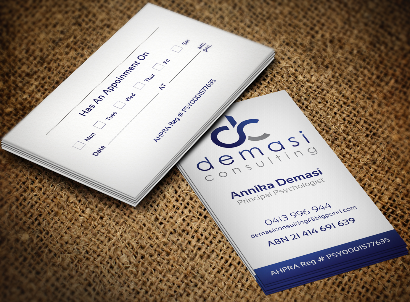 Business Card Design by Lanka Ama for Demasi Consulting | Design #5751667