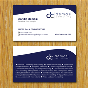 Business Card Design by Lanka Ama for Demasi Consulting | Design: #5751673
