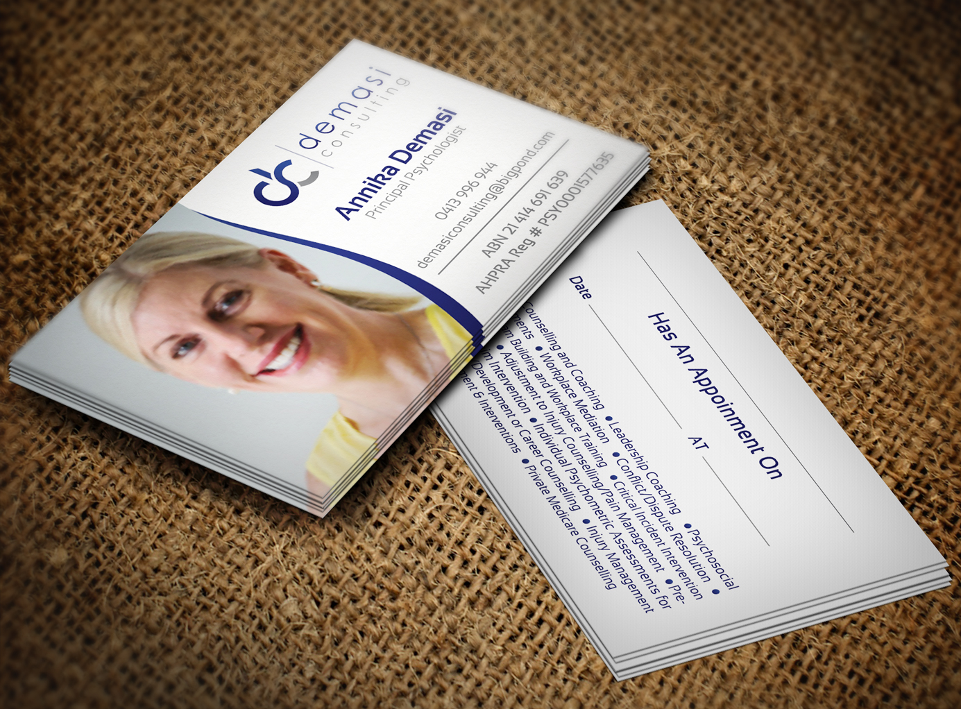 Business Card Design by Lanka Ama for Demasi Consulting | Design #5751674