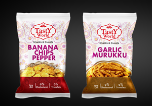 Indian Ethnic Snack Food Company Looking for Packaging Designs to Take Products to Overseas Customer | Diseño de Empaque por Soluciones Creativas
