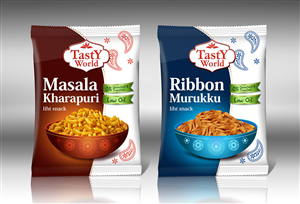 Indian Ethnic Snack Food Company Looking for Packaging Designs to Take Products to Overseas Customer | Diseño de Empaque por GRAFANNA