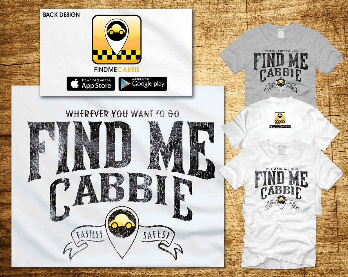 Diseño de Camiseta por CoffeeBreak88 para FindMeCabbie LLC. | Diseño: #5773182