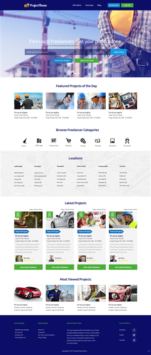 Design for Wordpress Theme for site like myhammer.de