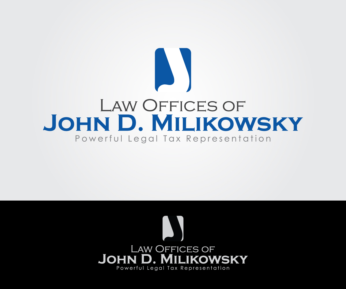 Logo-Design von Motionblur Grafix für Law Offices of John D. Milikowsky | Design #5799148