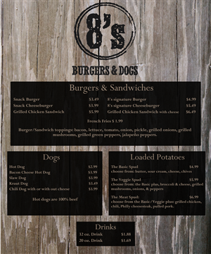 Menu Design by Inspyre Design for this project | Design #1576992