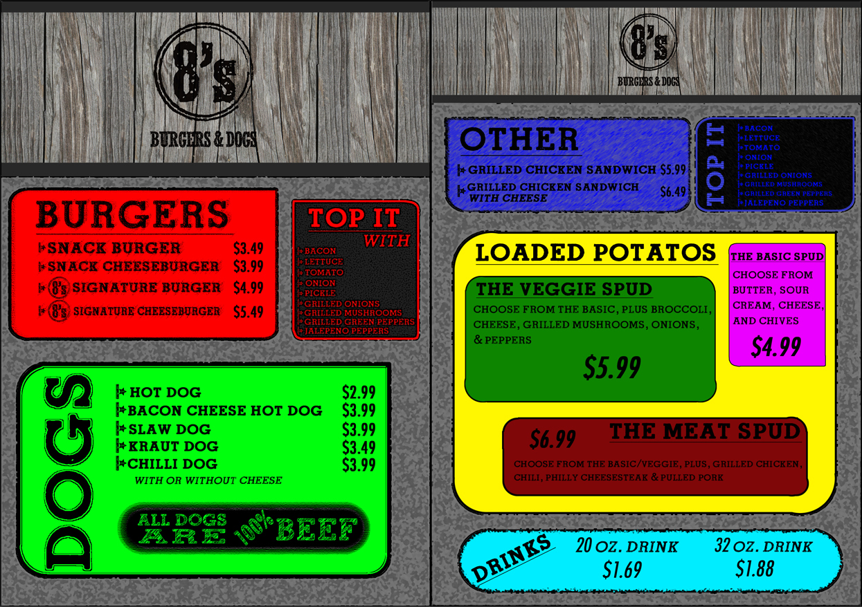 Menu Design by Eitan Darwish for this project | Design #1573919