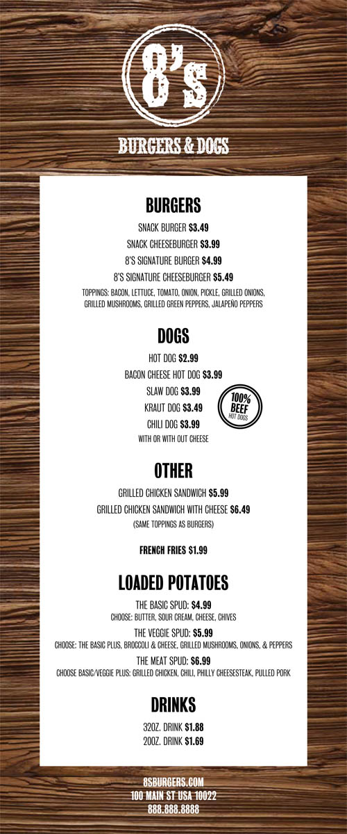 Design de Menu par masher pour ce projet | Design #1569225
