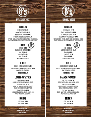 Menu Design by masher for this project | Design: #1573553