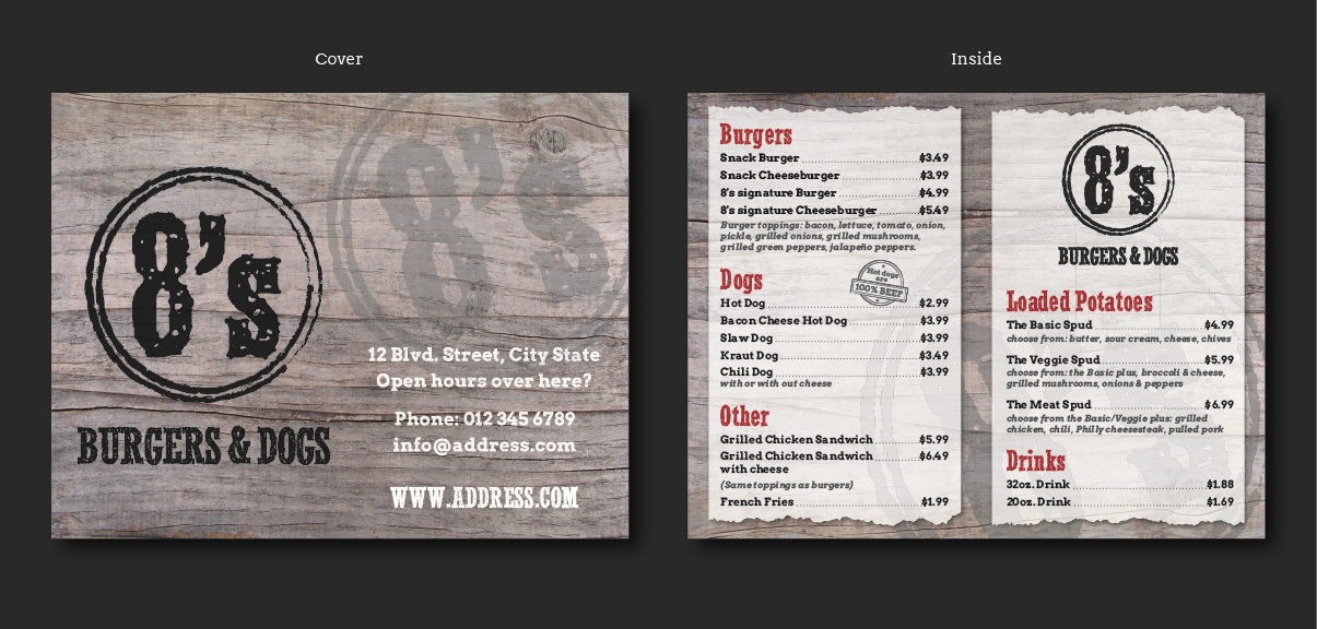 Menu Design by Ekanite for this project | Design #1591317